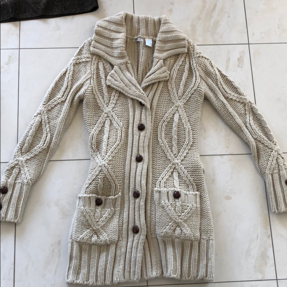 Tan Warm Cardigan